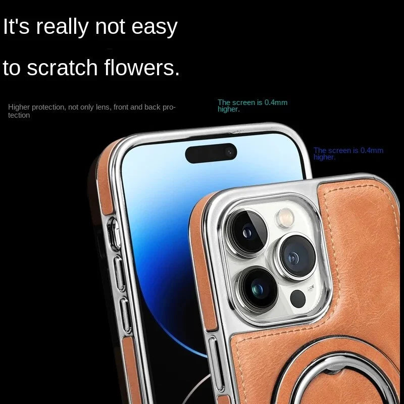 ✨Luxury Leather Invisible Stand iPhone Case🎉 - newbeew
