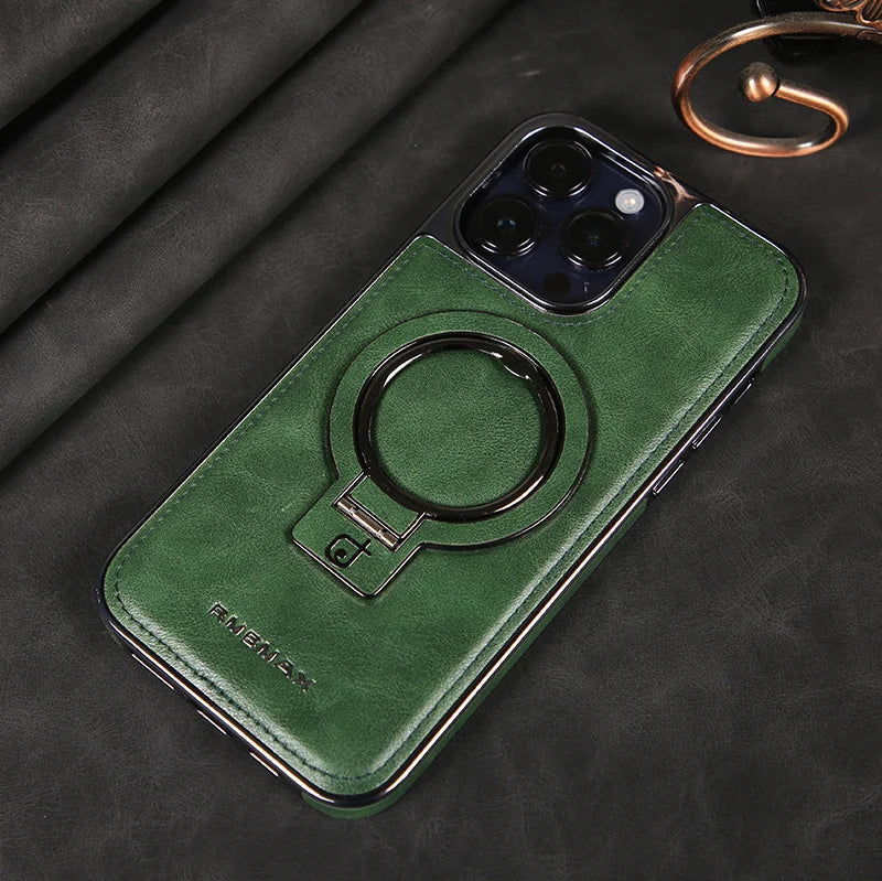 ✨Luxury Leather Invisible Stand iPhone Case🎉 - newbeew