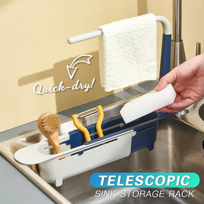 🎁Christmas 49% OFF⏳Updated Telescopic Sink Storage Rack - newbeew