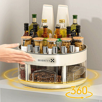 🎁New Year Sale 49% OFF⏳Multifunctional 360-Degree Rotating Double Tier Storage Shelf